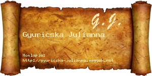 Gyuricska Julianna névjegykártya