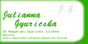 julianna gyuricska business card